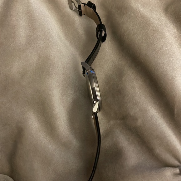 **SOLD ELSEWHERE** Emporior Armani - Unisex Black Watch w/ Silver Face - Picture 16 of 16